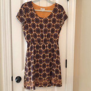 NEARLY NEW MARKET & SPRUCE CLOVER EMBROIDERED TRIM DRESS; SIZE M